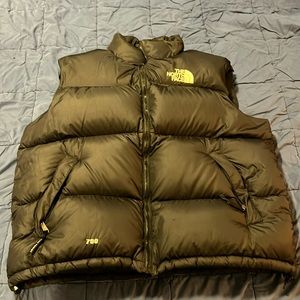 The North Face Vintage Nuptse 700 Down Insulated Hooded Vest Mens XL Black